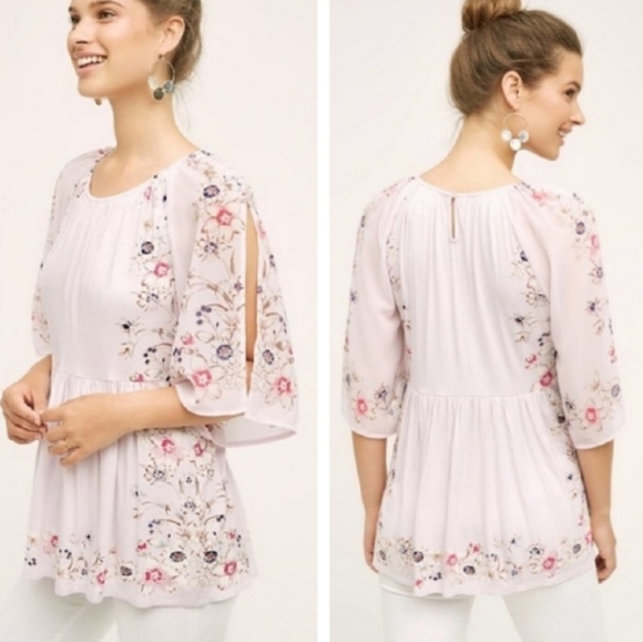 Anthropologie Tops - Anthropologie One September Garden Border Top XS